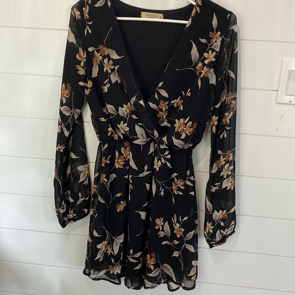 Floral long sleeve dress